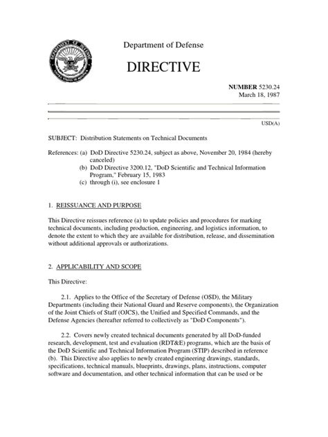 dod directive 5230.09 pdf.